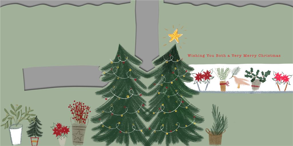 Festive Design for Sister and Partner Christmas Card