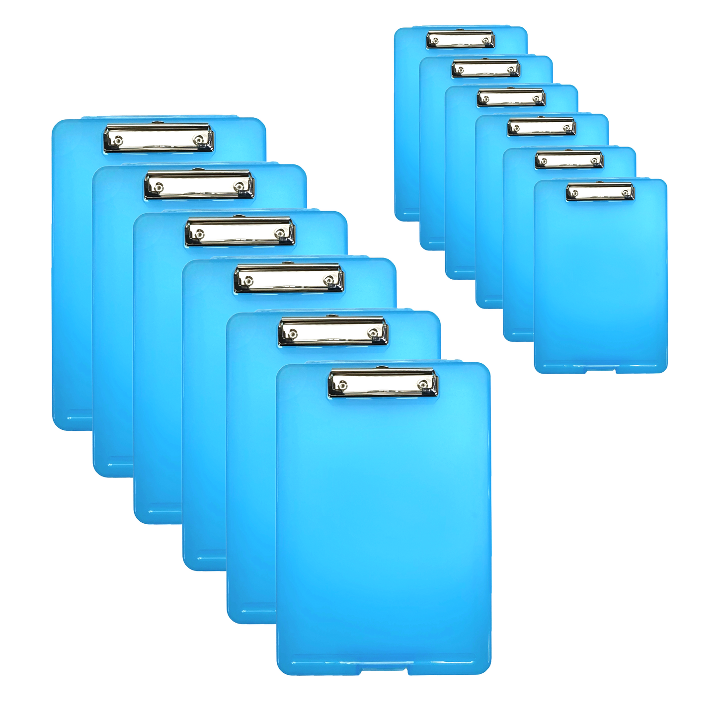 100 x A4 Blue Clipboard Box File - Storage Filing Clip Board Case