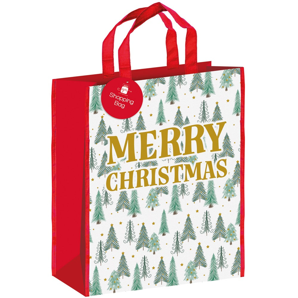 Pack of 6 Portrait Icon Design PP Non Woven Shopping Christmas Gift Bags