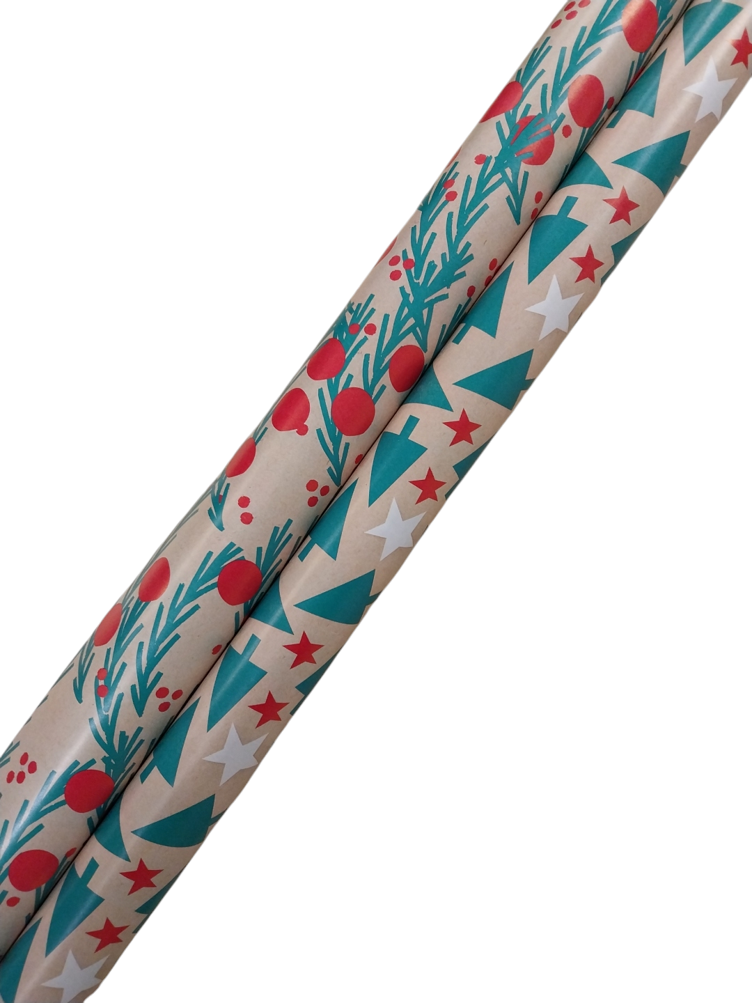 Pack of 4 3m Christmas Tree and Spring Design Gift Wrap Rolls