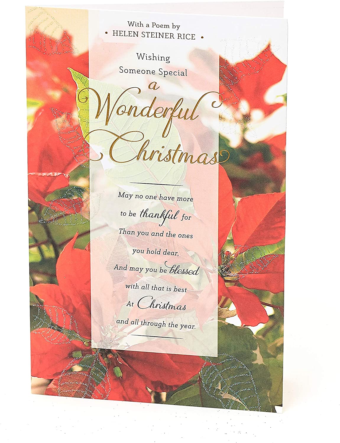 Wishing Someone Special Floral Design Foil Finished Christmas Card
