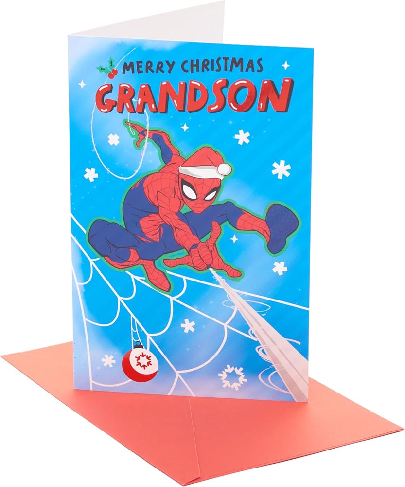 Spider-Man Thwip-mas Design Grandson Christmas Card