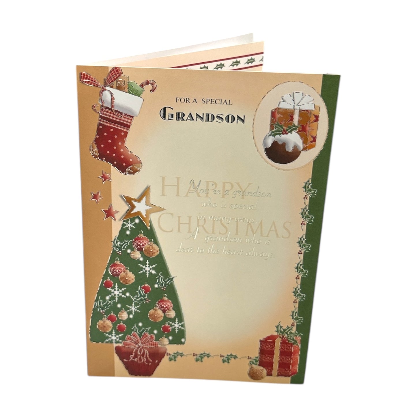 For Special Grandson Sweet Sentiments Traditional Christmas Card