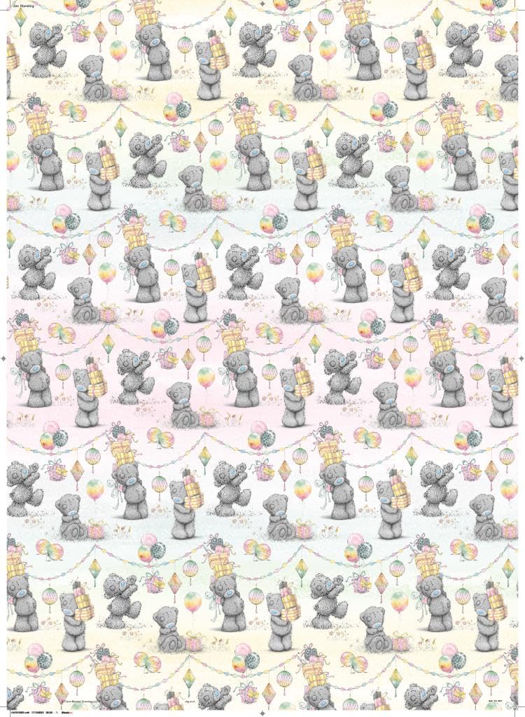 Pack of 3 Me to You Birthday Gift Wrap 6 Paper and 6 Gift Tag