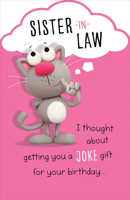 Sister In Law Joke Gift Birthday Card