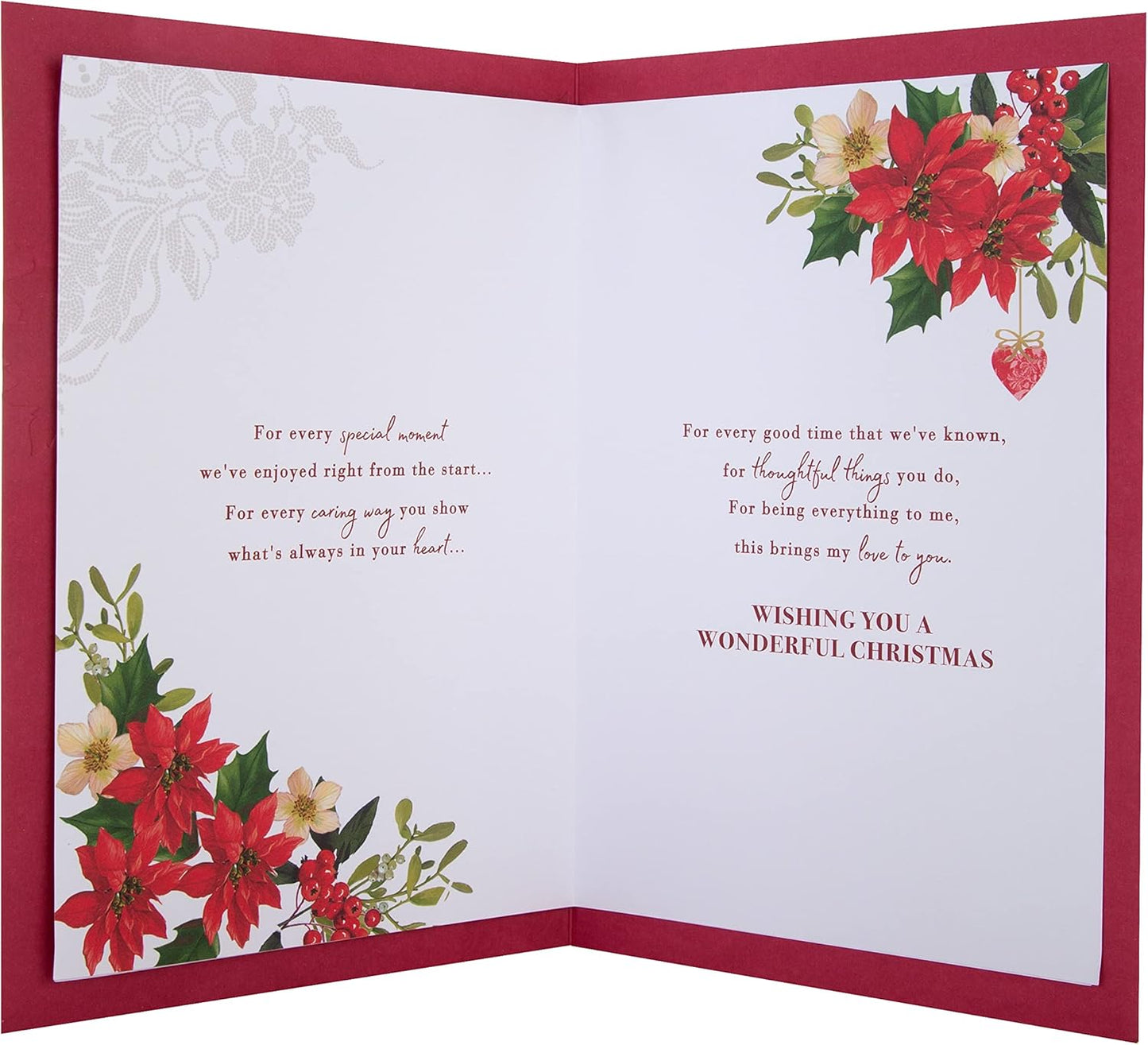 Traditional Robin and Foliage Design for One I Love Boxed Christmas Card