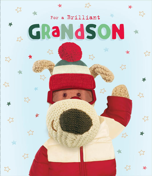 For a Brilliant Grandson Christmas Card Boofle
