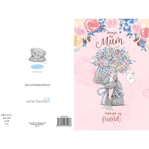 Always My Mum Tatty Holding Big Bouquet Design Mother's Day Card