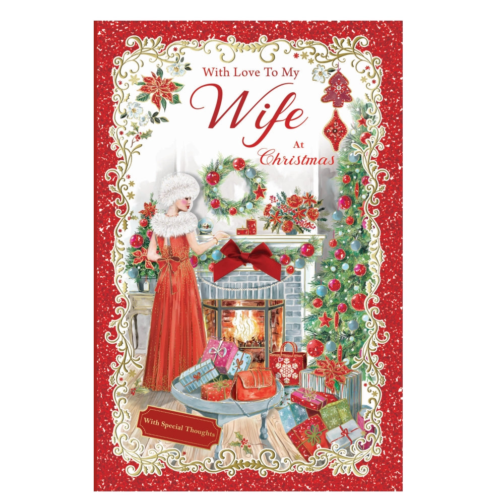 A Heartfelt Wishes To My Wife With Special Thoughts Christmas Card