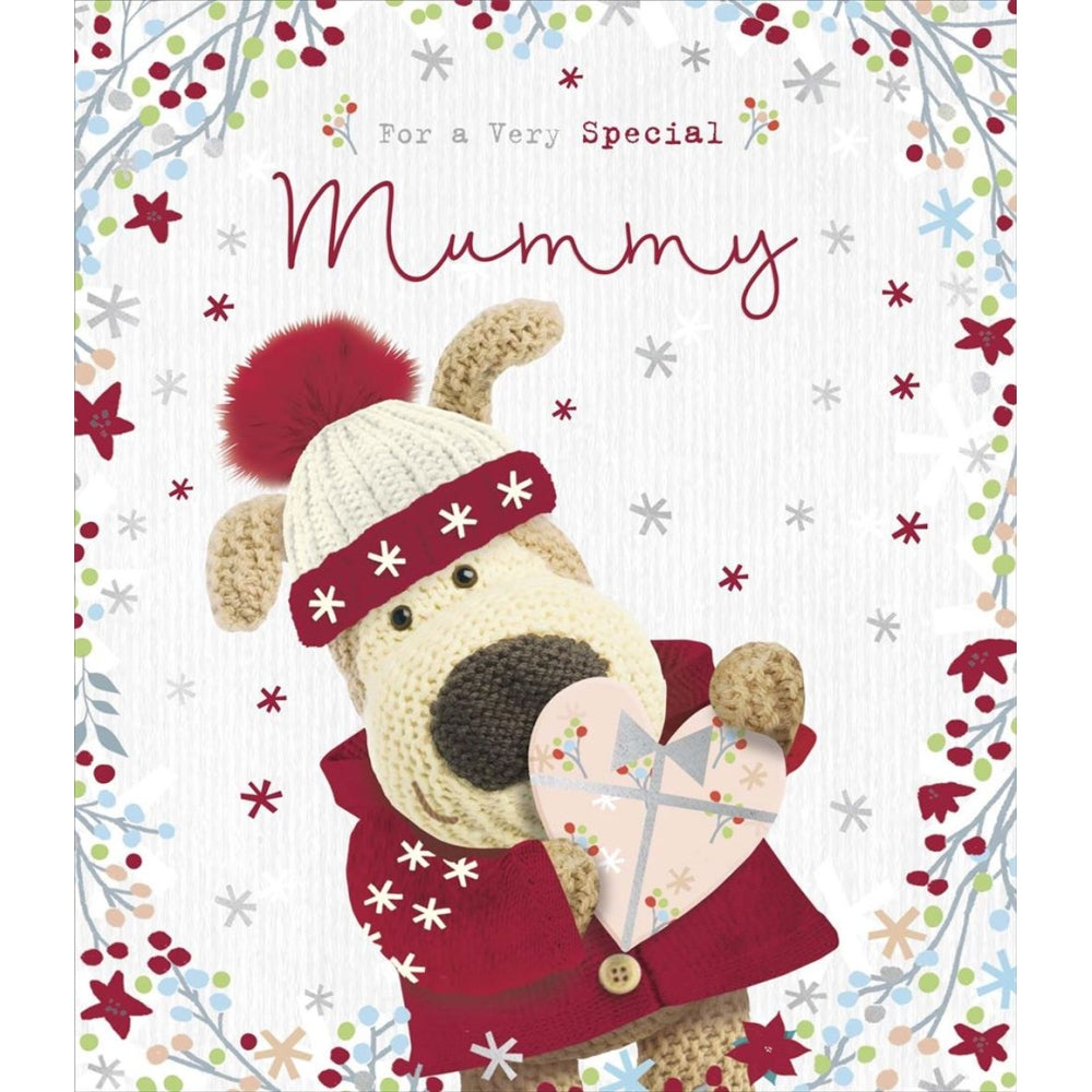 Boofle With Heart Greeting Mummy Christmas Card