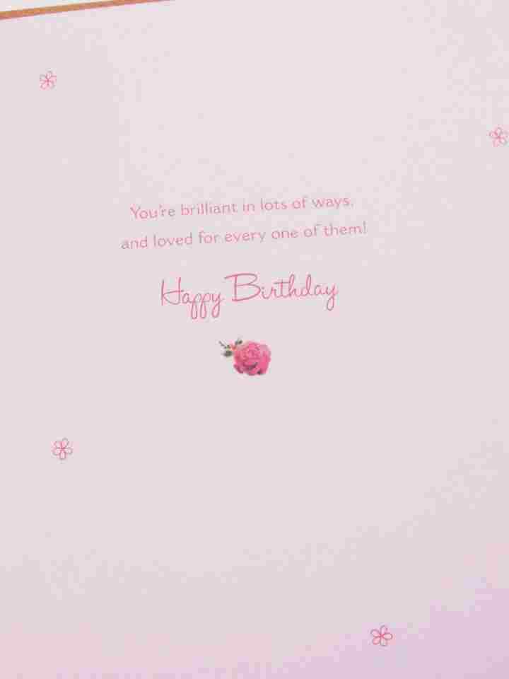 Granddaughter Birthday Card  Girl in Pink Dress with Bird