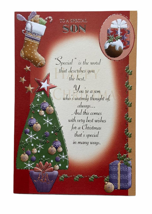 To a Special Son Sweet Sentiments Christmas Card