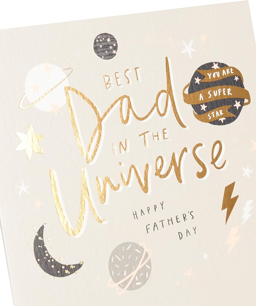 Best In The Universe Design Dad Father's Day Card