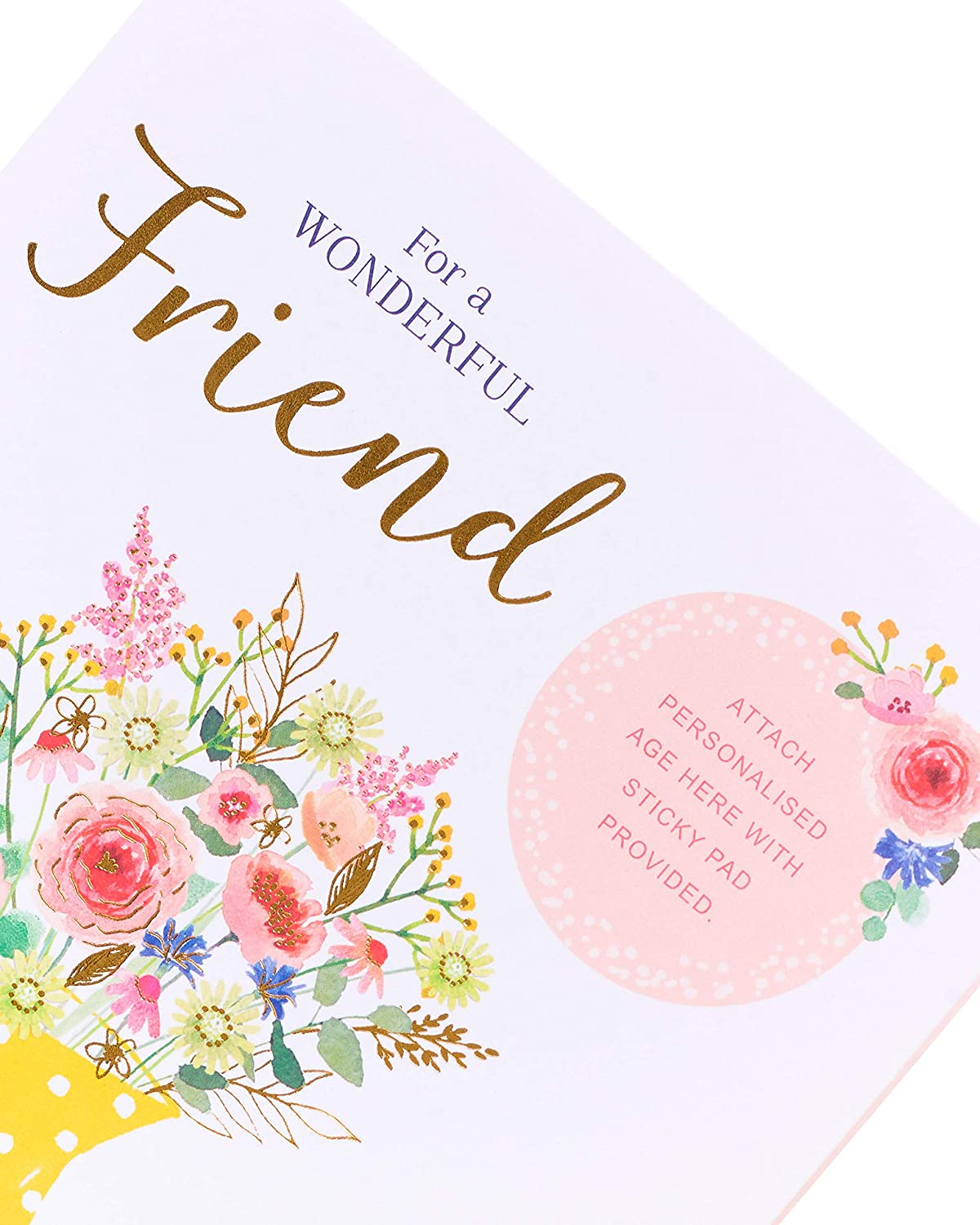 Friend Card with Nice Words Personalised Age 50th, 60th, 70th, 80th, 90th {DC}