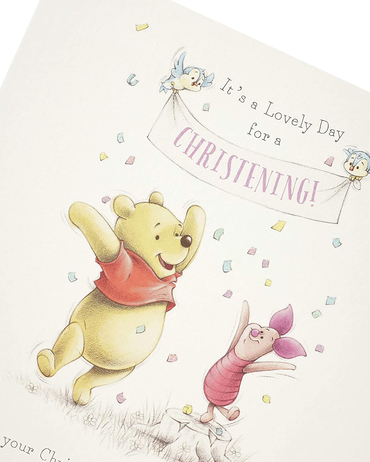 Disney Winnie The Pooh Christening Card