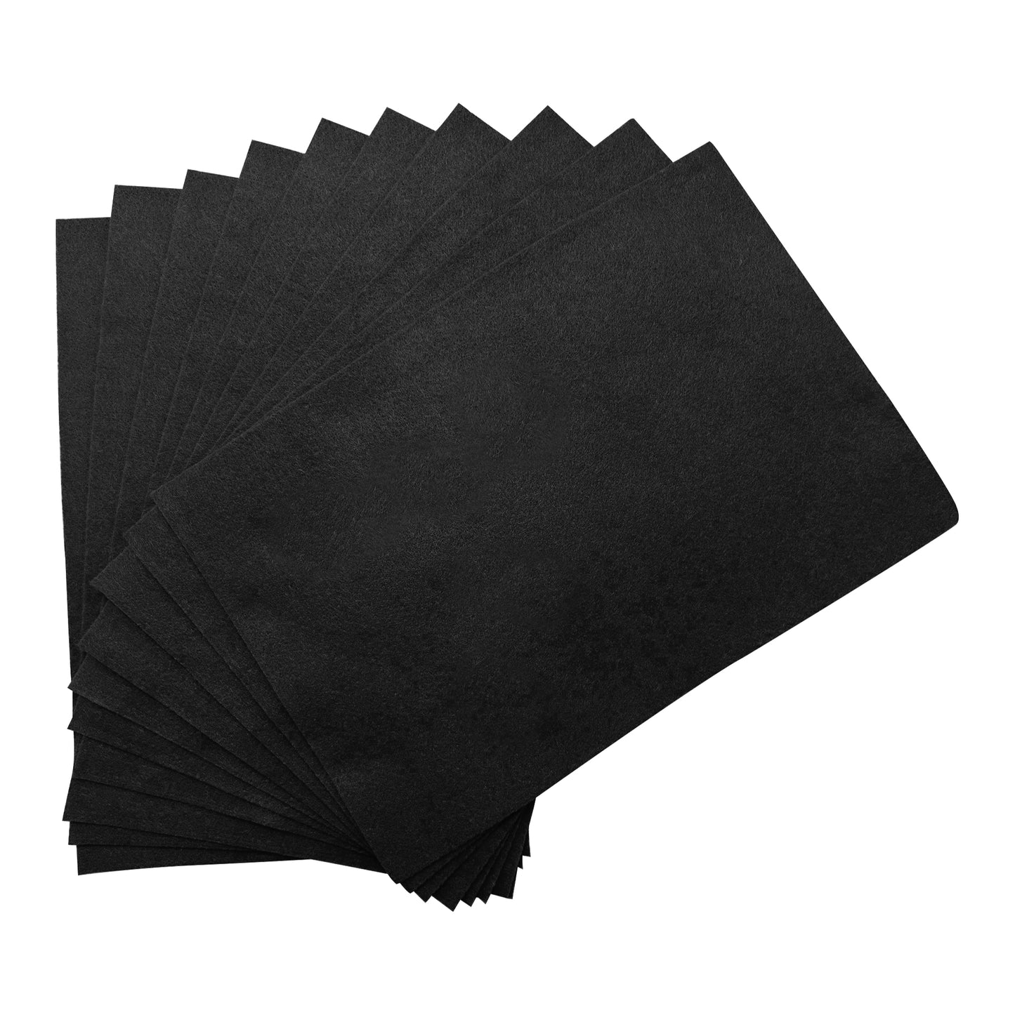 Pack of 100 A4 Black Coloured Felt 180gsm Sheets
