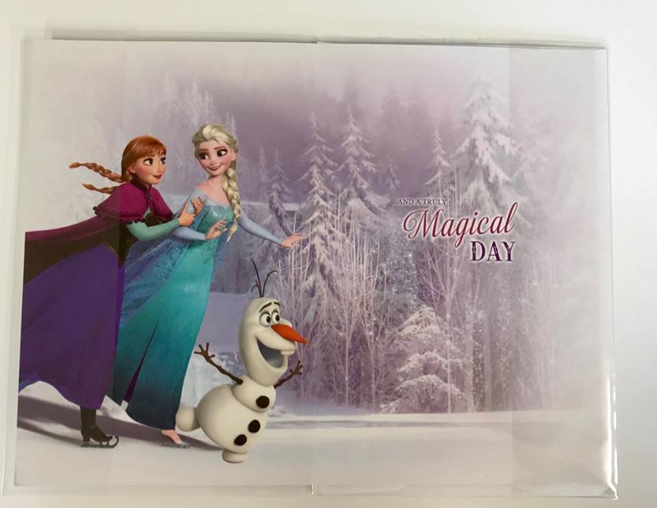 Enchanting Open Birthday New Card Disney Anna Kristoff Sven & Olaf Frozen 