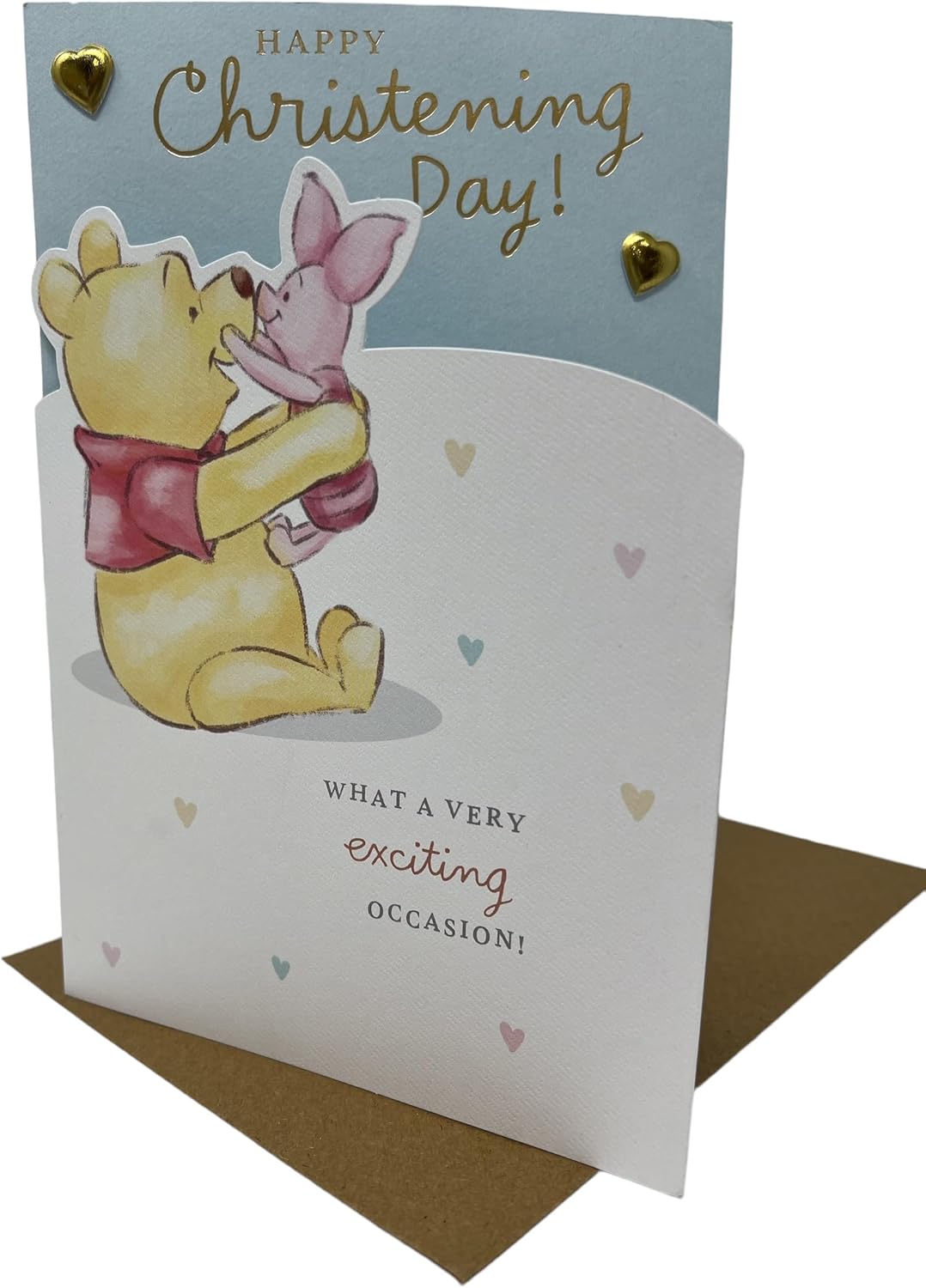 Disney Winnie The Pooh Illustration Cute Christening Card