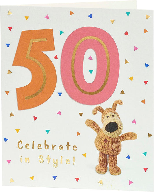 Boofle Cute Design 50th Birthday Card