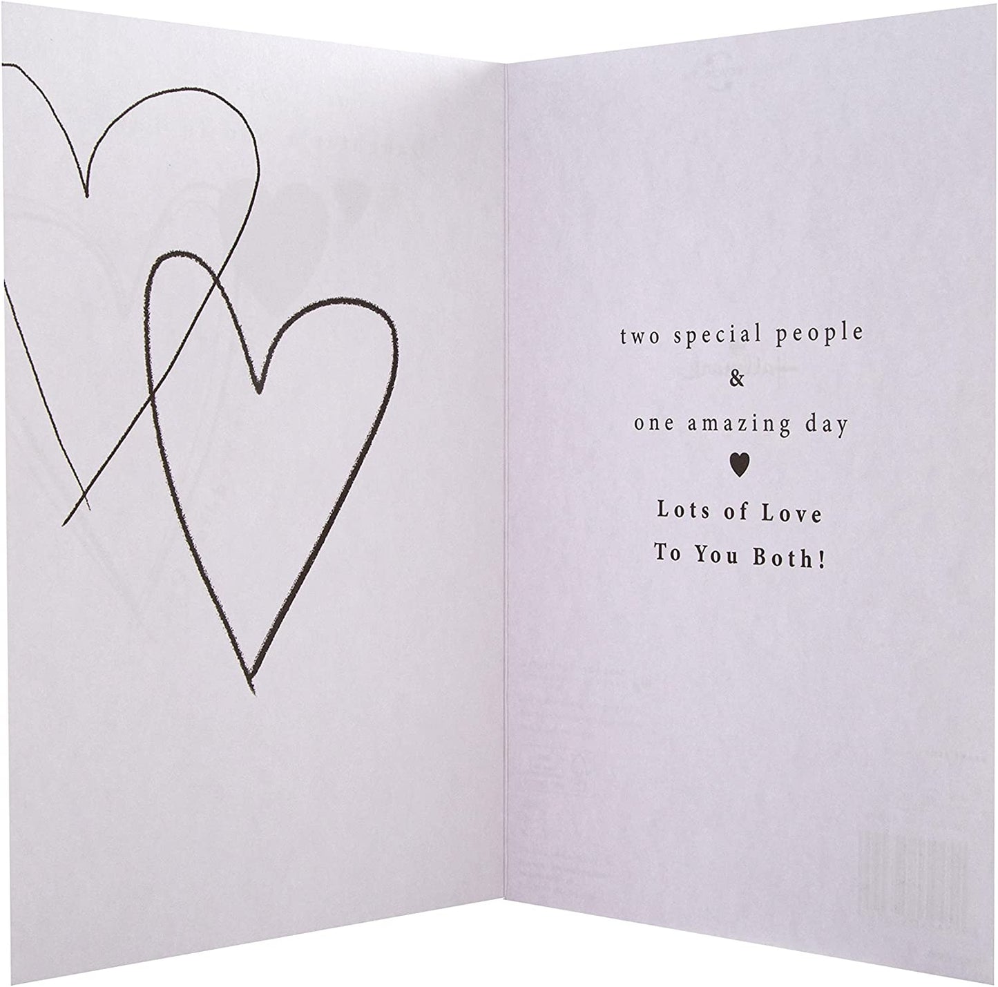 Love Hearts Design for Daughter and Son in Law Wedding Card