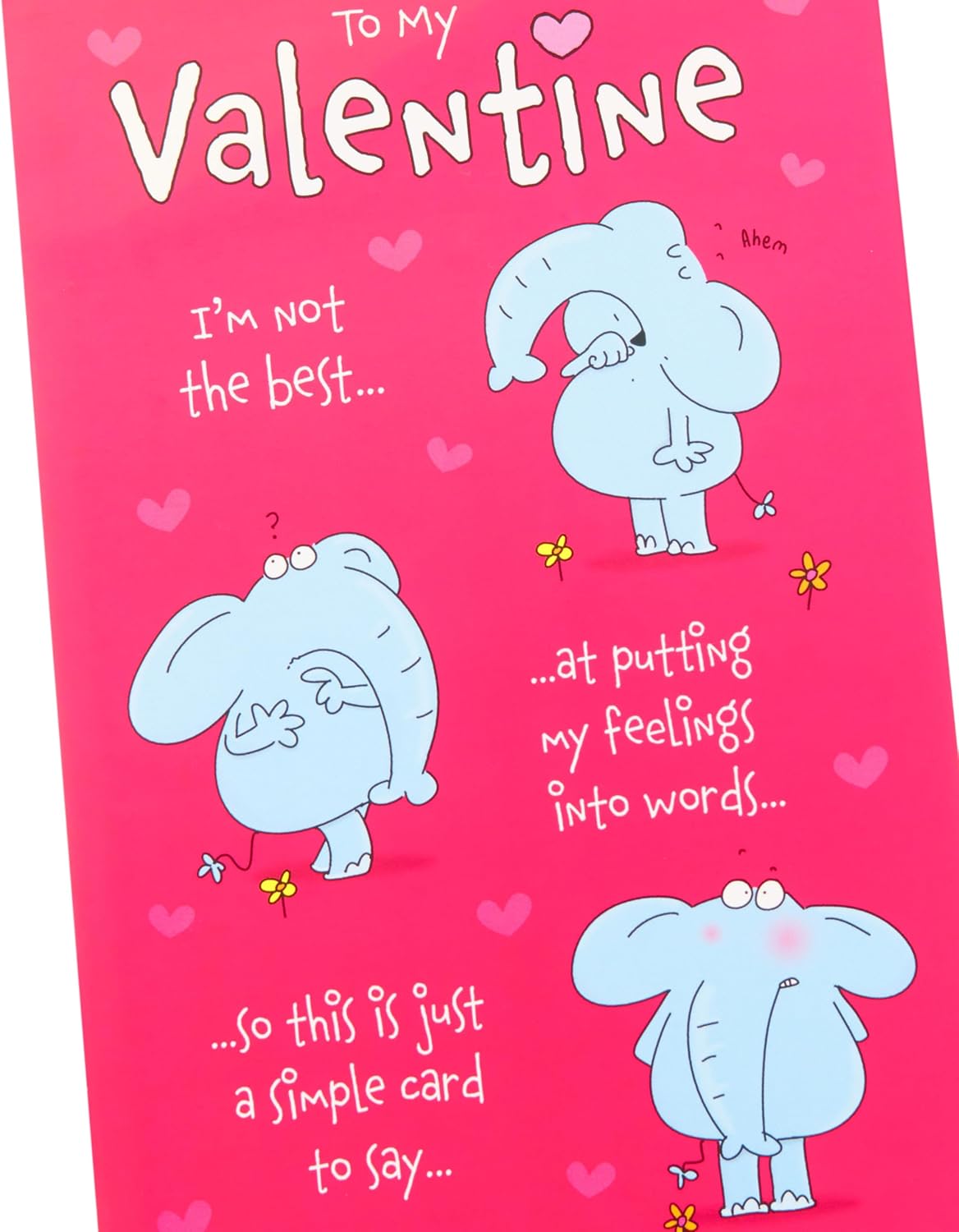 Elephant Design Valentine's Day Card for Him/Her/Partner