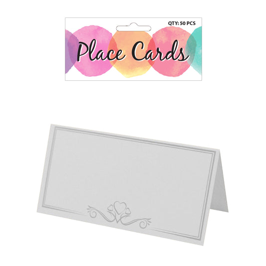 Pack of 50 Wedding Table Place Name Cards - Decoration