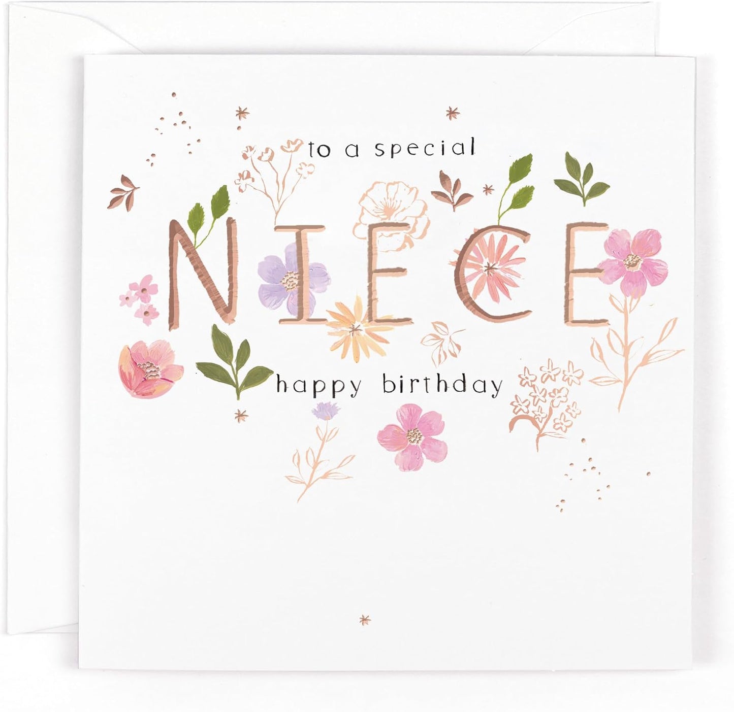 Flowers Contemporary Design Luxury Special Niece Birthday Card
