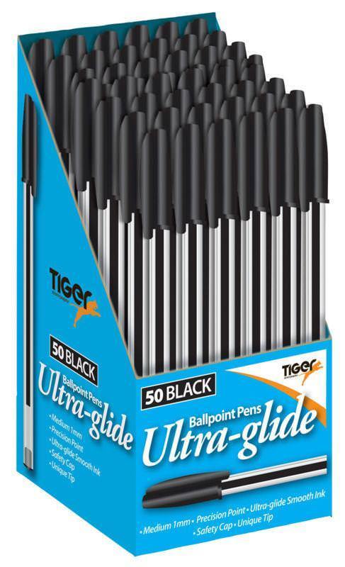 Box of 50 Black Ultra Glide Ballpoint Pens