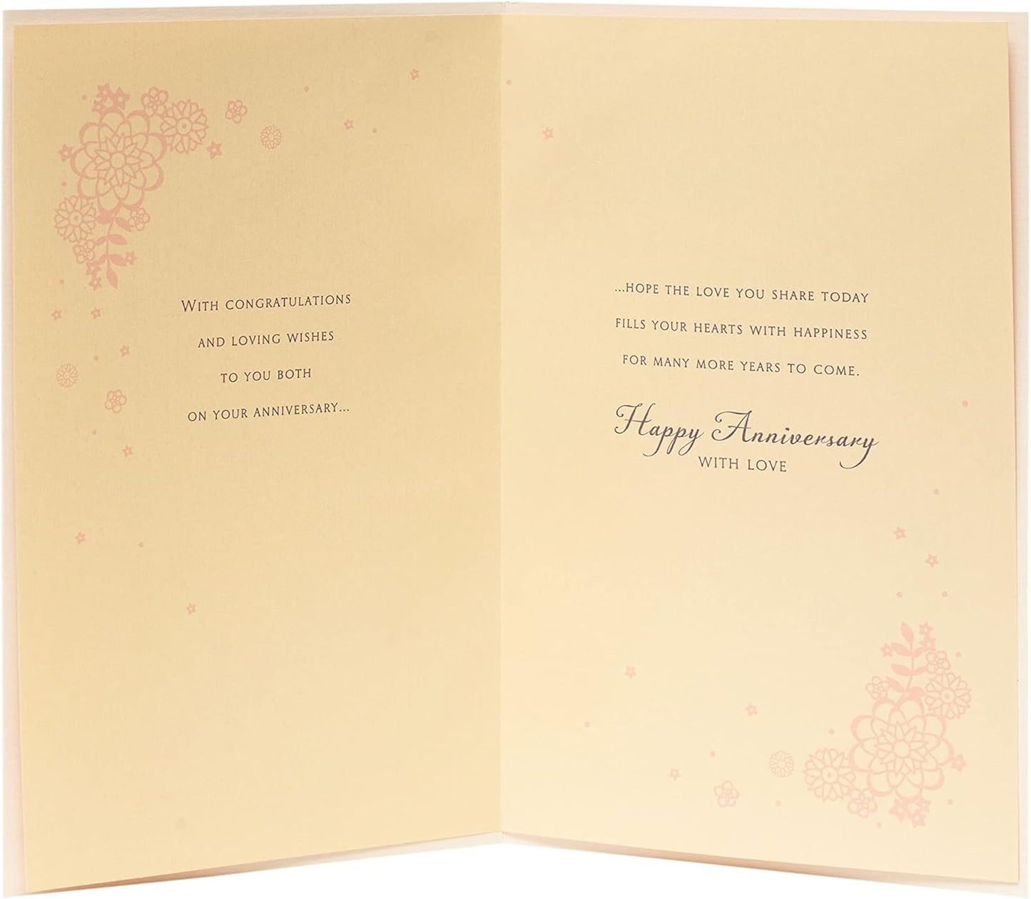 Laser Cut Design Special Couple Anniversary Congratulations Card