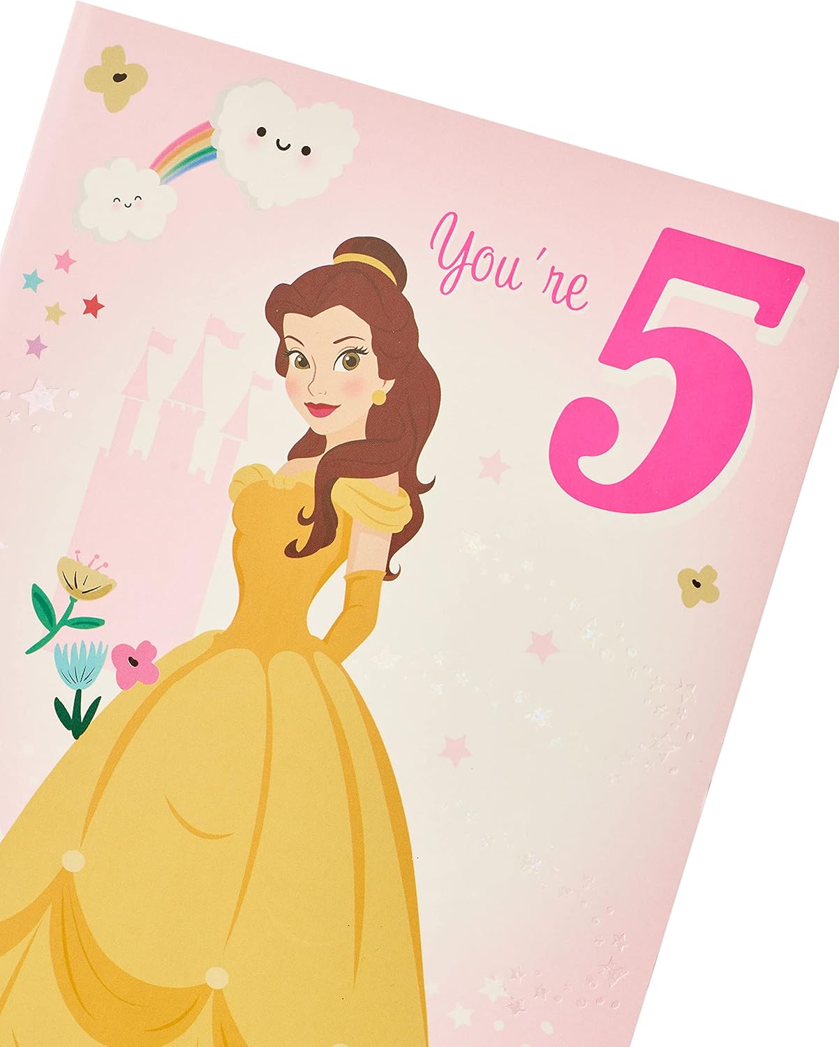 Disney Princess Beauty and the Beast 5th Birthday Card