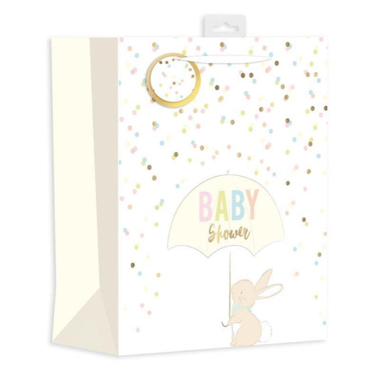 Baby Shower Large Gift Bag - White