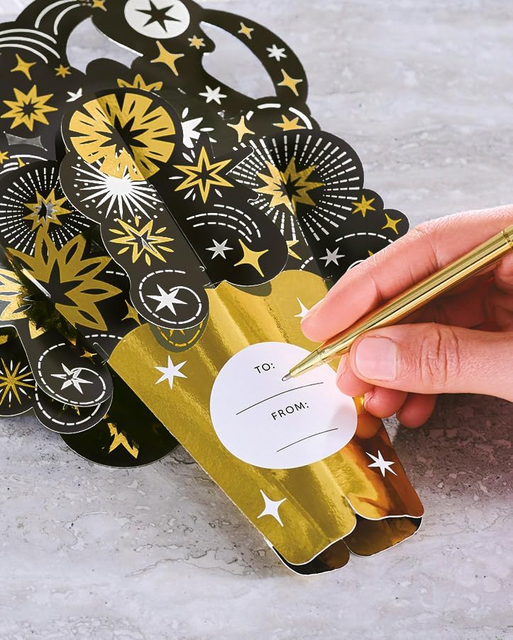 Gold Foil Cheers Design 3D Bottle Topper Birthdays/Weddings/Christmas/New Year