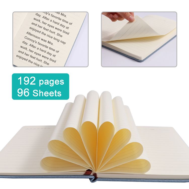 Single A5 96 Sheets Ruled PU Leather Hardcover Notebook with Elastic Closure