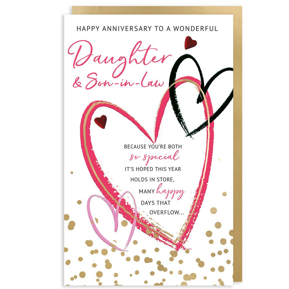 Embellished Daughter & Son-in-Law Wedding Anniversary Card
