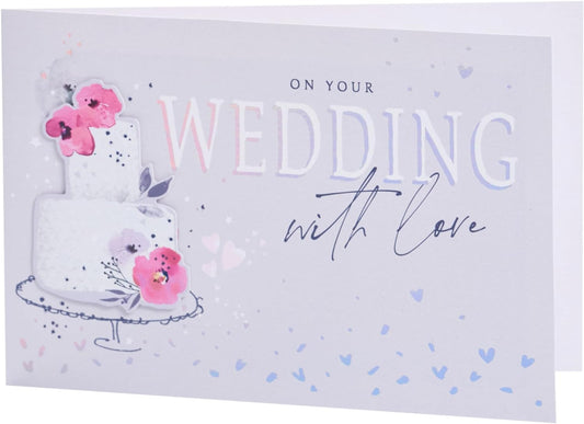 Cake Design Wedding Day Congratulations Card