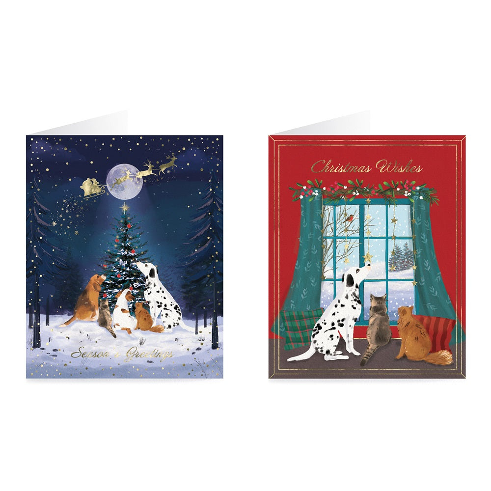 Pack of 15 LLuxury Pets Christmas Cards