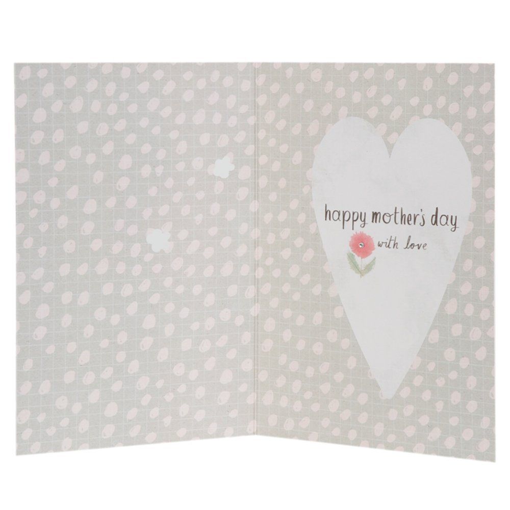 Cute 3D Bear Floral Mother's Day Card