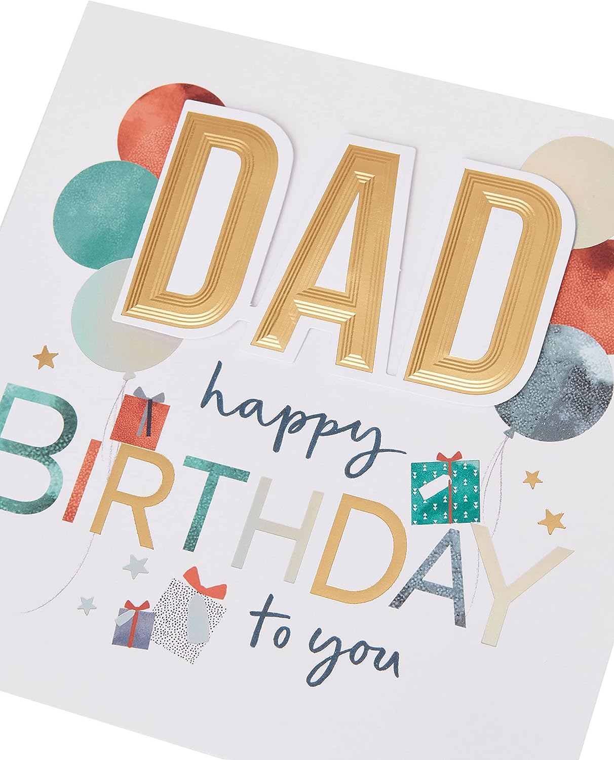 Balloons Design Dad Birthday Card