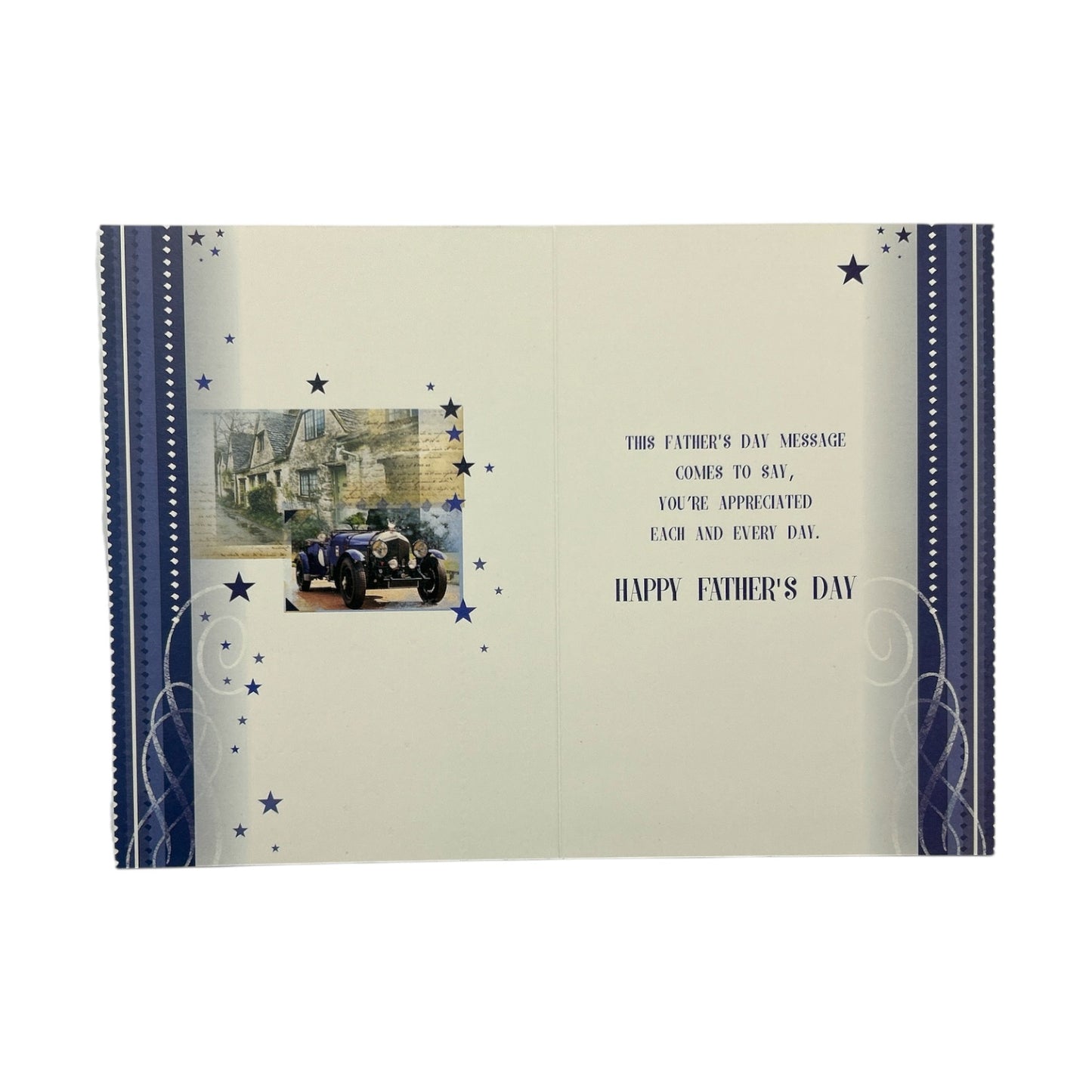 For Grandpa Vintage Style Photographic Car Design Father's Day Card