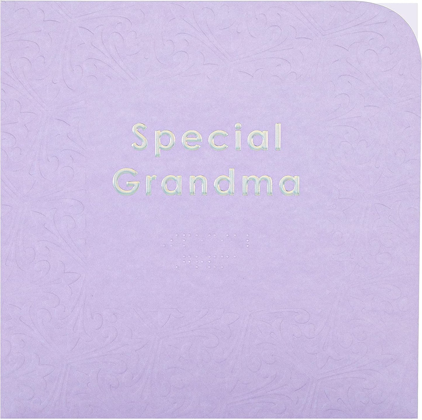 Grandma Birthday Card Contemporary Patterned Design Braille