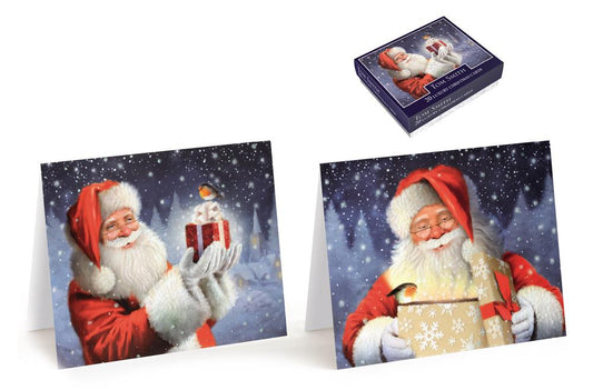 Pack of 20 Luxury Traditional Santa Design Christmas Cards