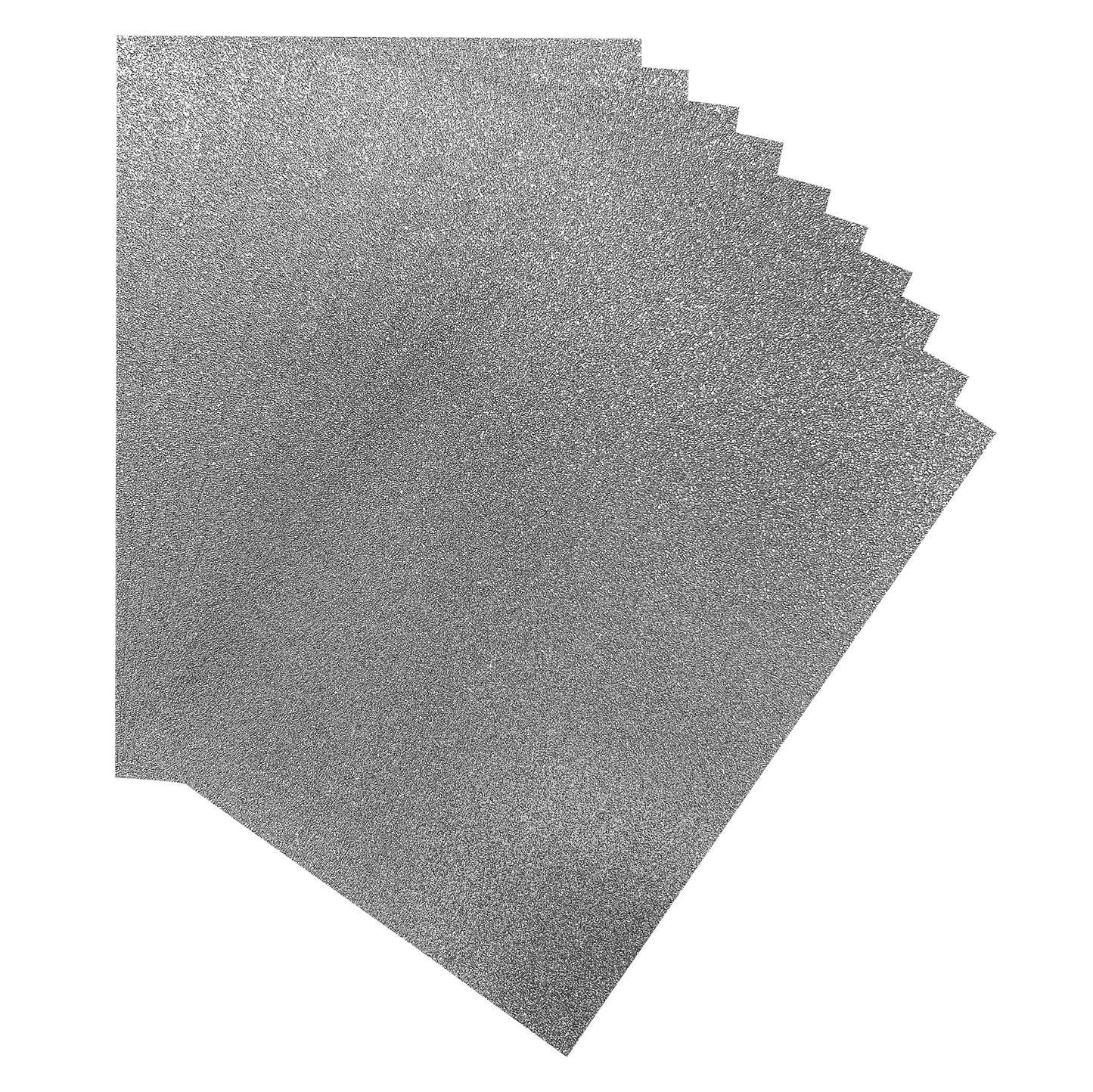 Pack of 100 A4 Silver Coloured Glitter Card 230gsm Sheets
