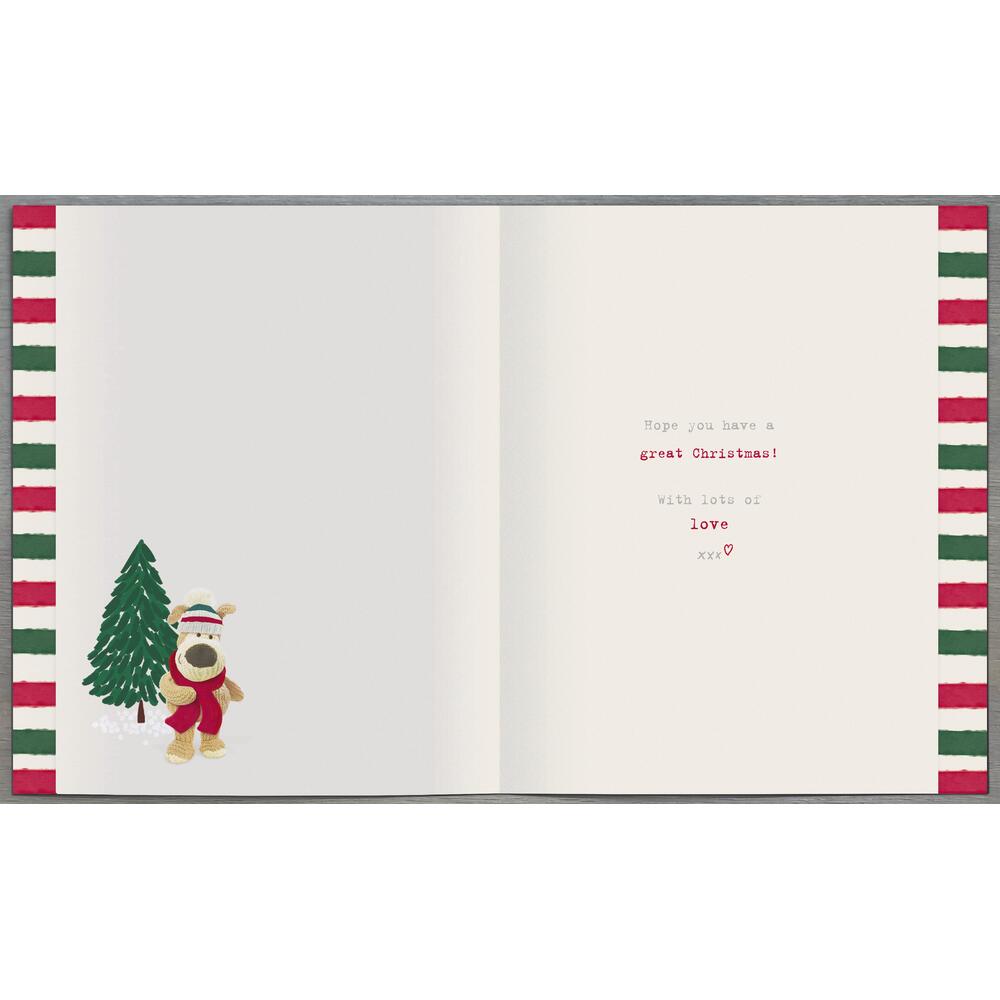 Boofle with Mug Grandad Christmas Card