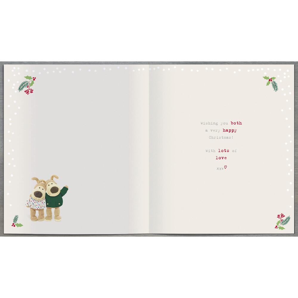 Boofles Standing In Front Of Door Great Grandparents Christmas Card