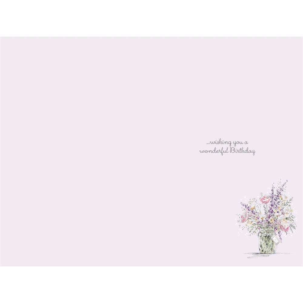 Flower Bouquet in Jar Female Birthday Card