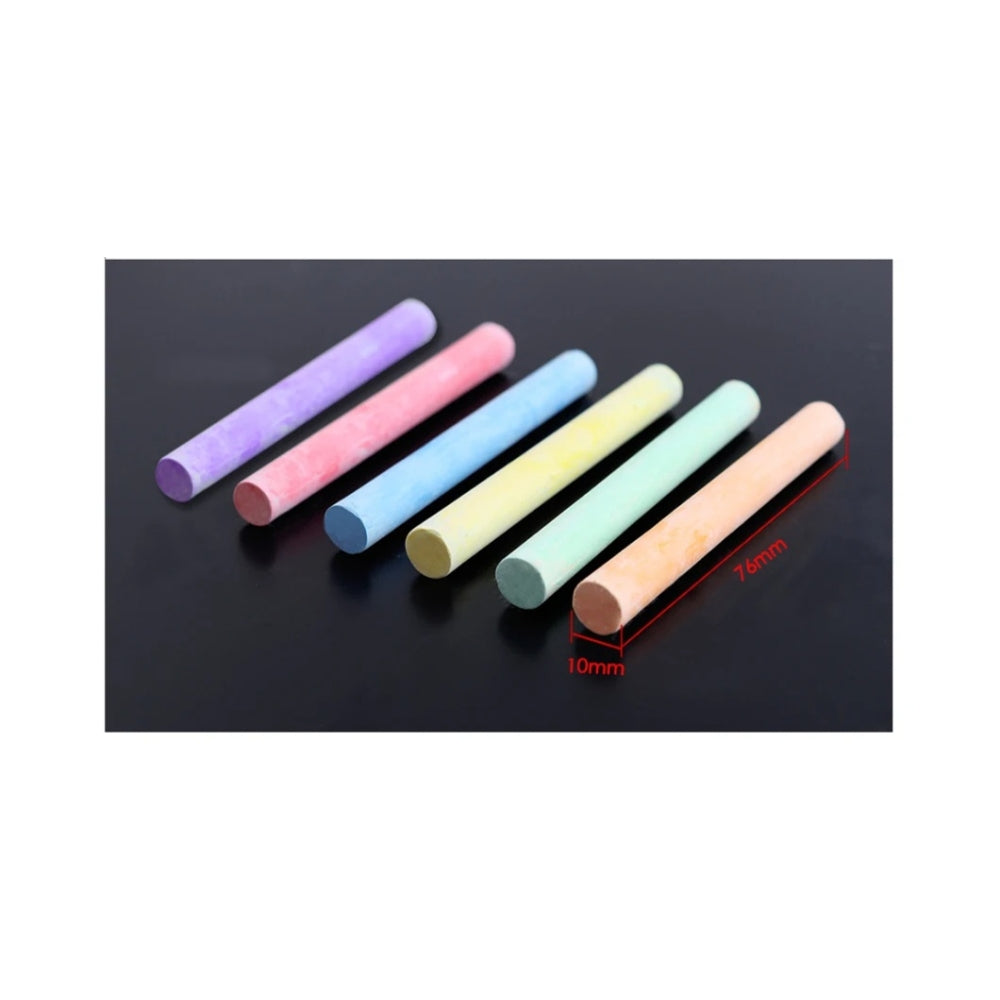 3x Pack of 12 Assorted Coloured Chalk Sticks - Blackboard