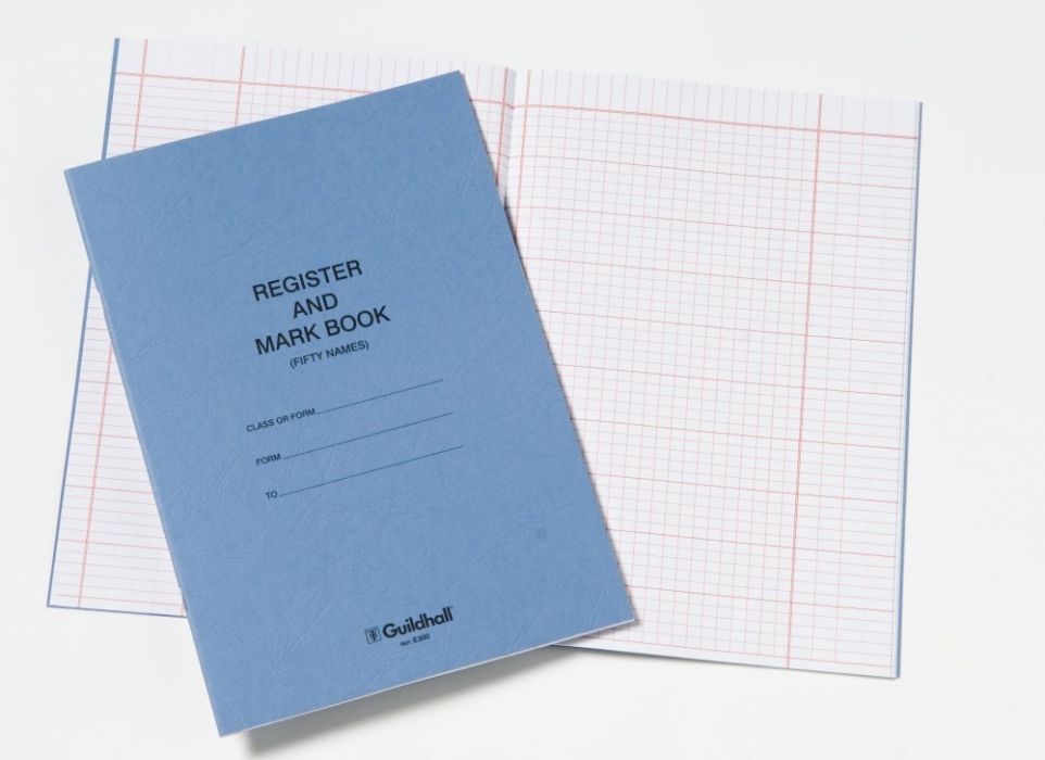 Exacompta Guildhall Register and Mark Book, 298 x 202 mm, 48 Pages - Blue Cover