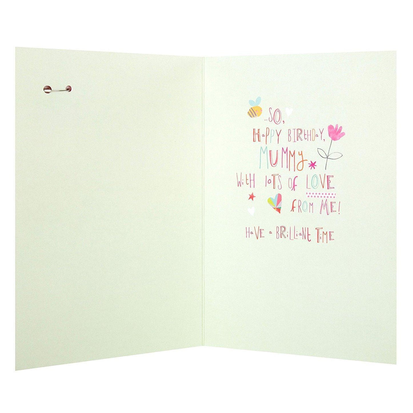 Fab Mummy Birthday 'Lots of Love' Card With Badge
