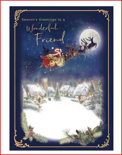 Wonderful Friend Traditional Christmas Card