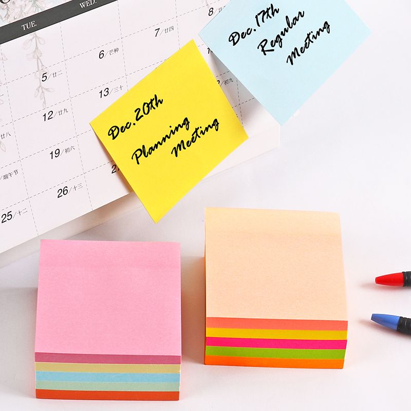 400 Sheets Pastel Colour Sticky Notes Memo Block 75x75mm